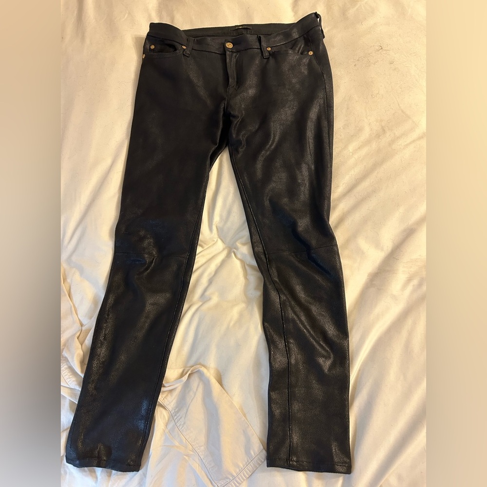7 For all Mankind Black soft textured black jeans/pants